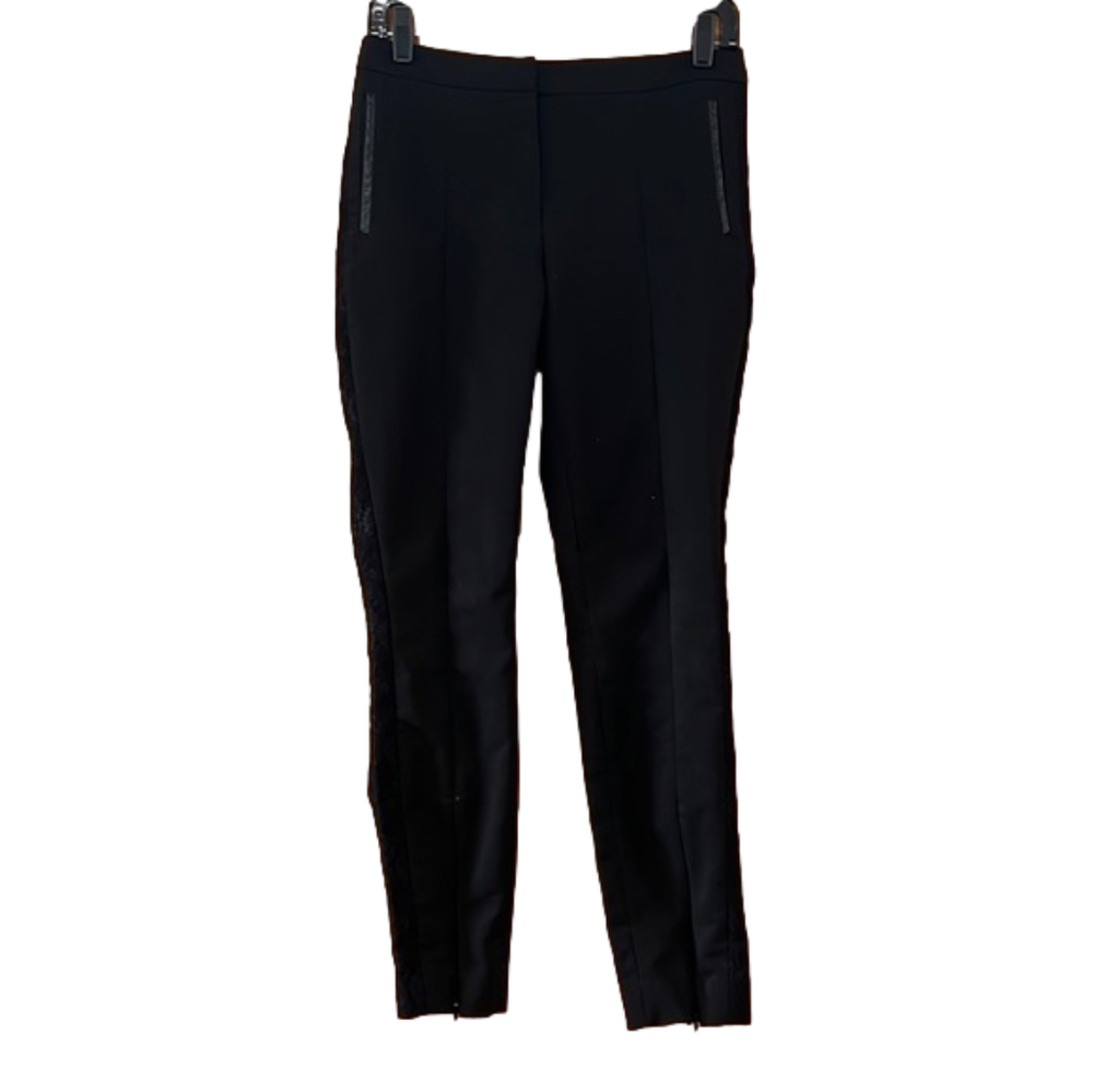H&M Black Lace Accent Pants Woman Size 6